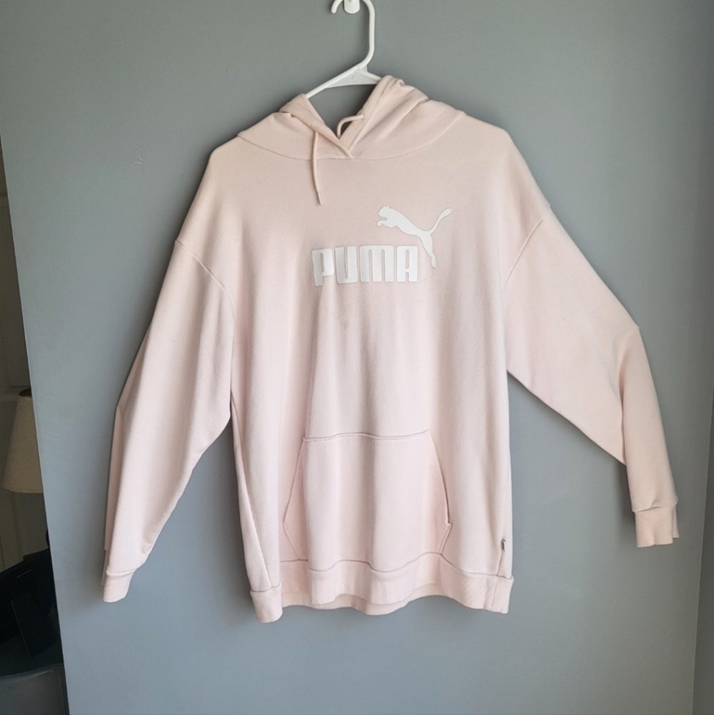 Pale pink PUMA hoodie